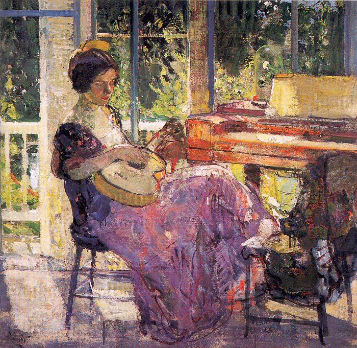 Miller, Richard Emil Girl with Guitar oil painting picture